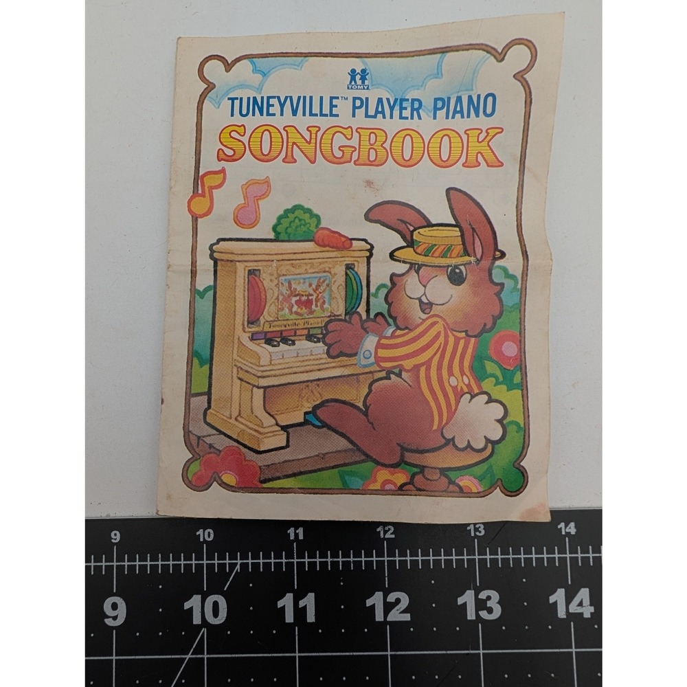 Tomy Tuneyville Player Piano Songbook Vintage 1978 Replcement